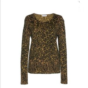 Paco Rabanne leopard print mohair sweater